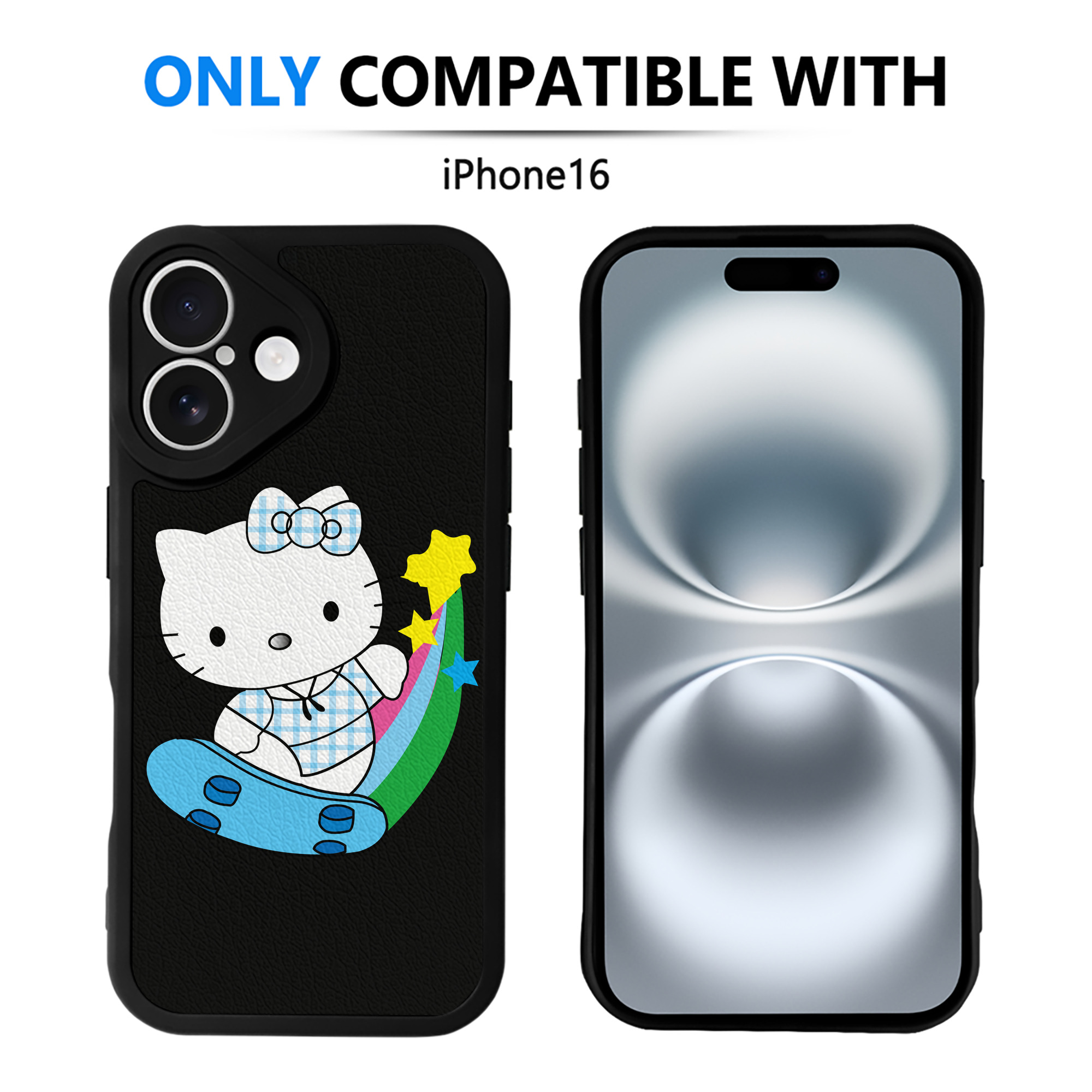 （画像用） Hello Kitty ハローキティ 【iPhone 16シリーズ対応】シリコンスマホケース（レザー調） 材質：シリコン